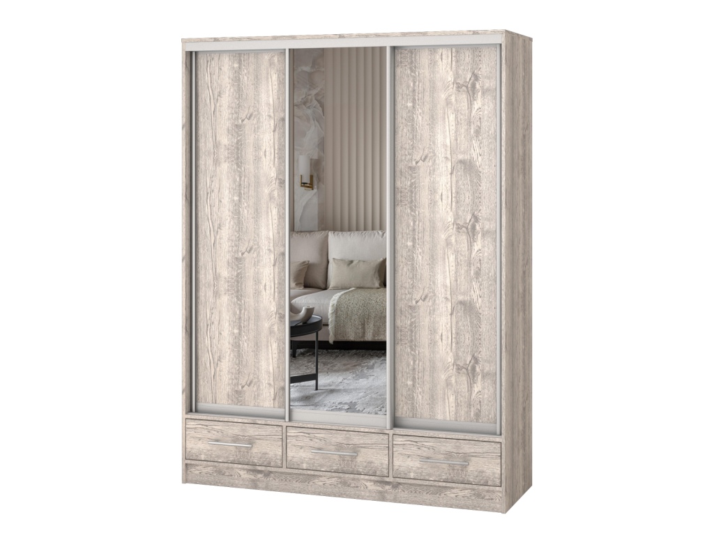 Весаль 3хств 1500х2000х400 ящ зеркало1 (дуб апрель светлый).jpg