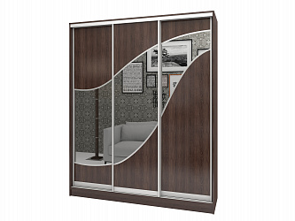 Шкаф-купе 3-х дверный "Аурум-11" с зеркалами