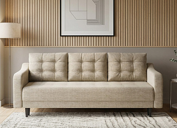 Диван еврокнижка "Уильям" рогожка дрим беж