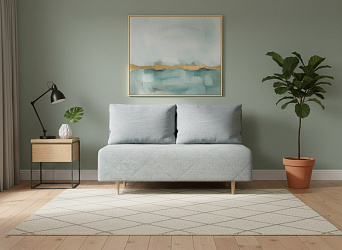 Прямой диван "Милли Мини без локтей" рогожка дрим люкс 8