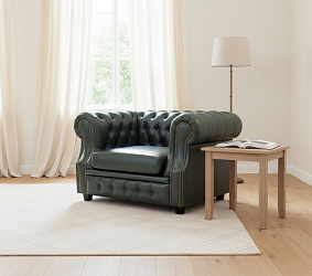 Кресло "Честер лофт" зеленое