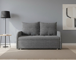 Прямой диван "Мини люкс лайт" рогожка дрим грей