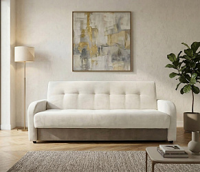 Диван книжка "Лондон Люкс" велюр бежевый