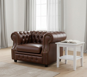 Кресло "Честер лофт" светло-коричневое