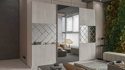 Шкаф купе 3-х дверный "One Pulse-29"